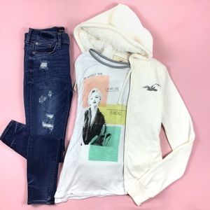 Sold** NEW Hollister Faux-Fur Lined Full Zip Hoodie